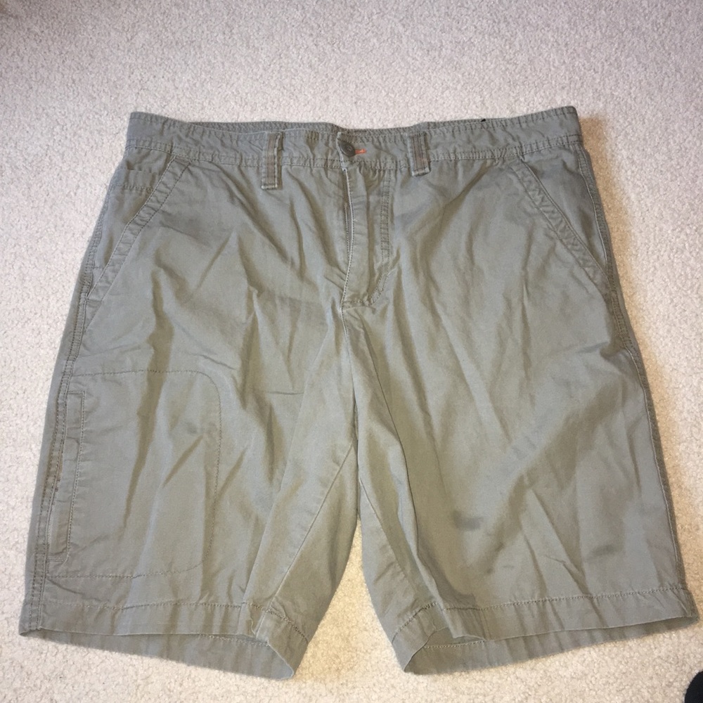 Green cargo shorts